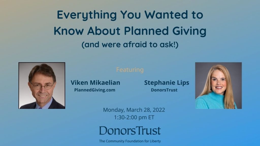 Everything You Wanted to Know About Planned Giving (and Were Afraid to Ask!)