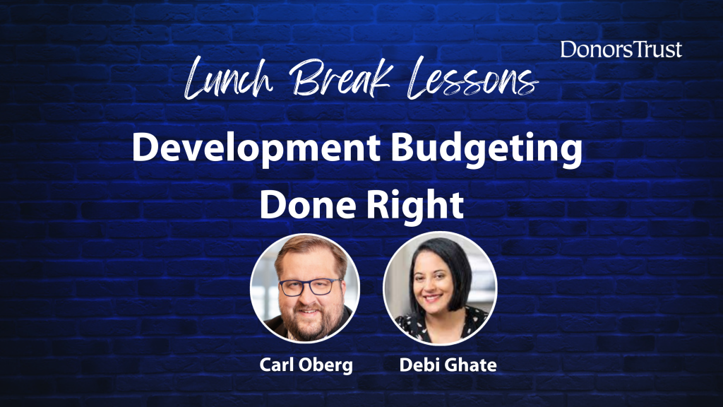 Development Budgeting Done Right