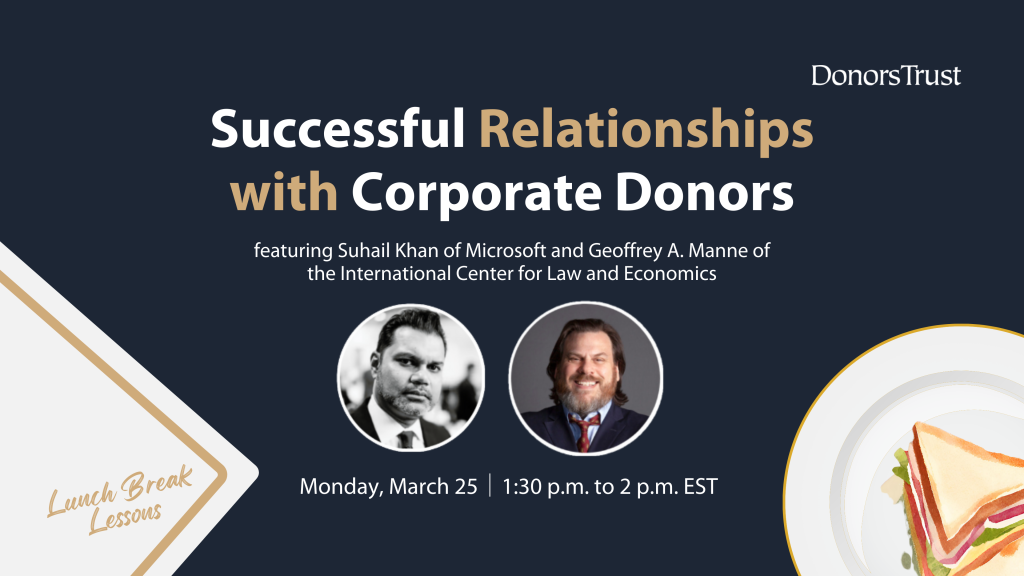 Successful Relationships with Corporate Donors